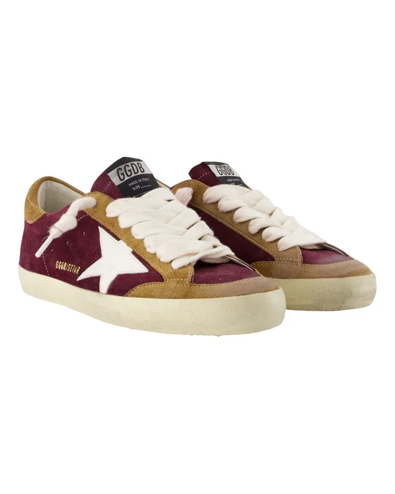 Golden Goose Men's Super Star Sneakers -  Leather Multicolor Cowhide Shoes Multicolor