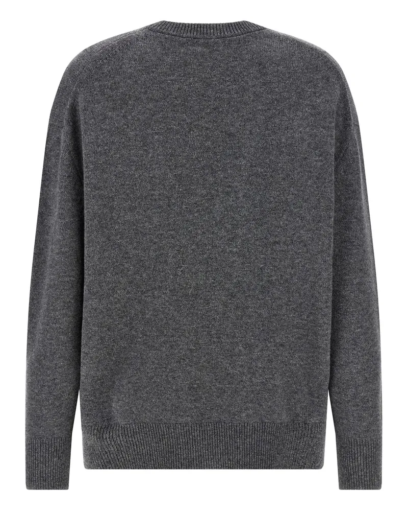 Jil Sander Cashmere Blend V-Neck Sweater — Gray Gray