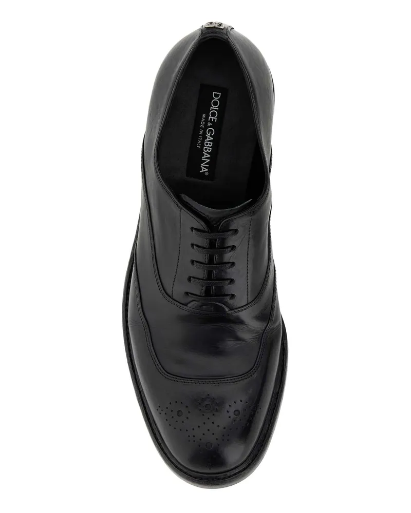 Dolce & Gabbana Nero Scarpe Stringate Lace-up Shoes Black
