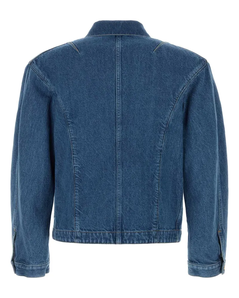 Jil Sander J21sw0122j45352 476 Mediumdenim Exterior: Cotton Giubbini Jacket Blue