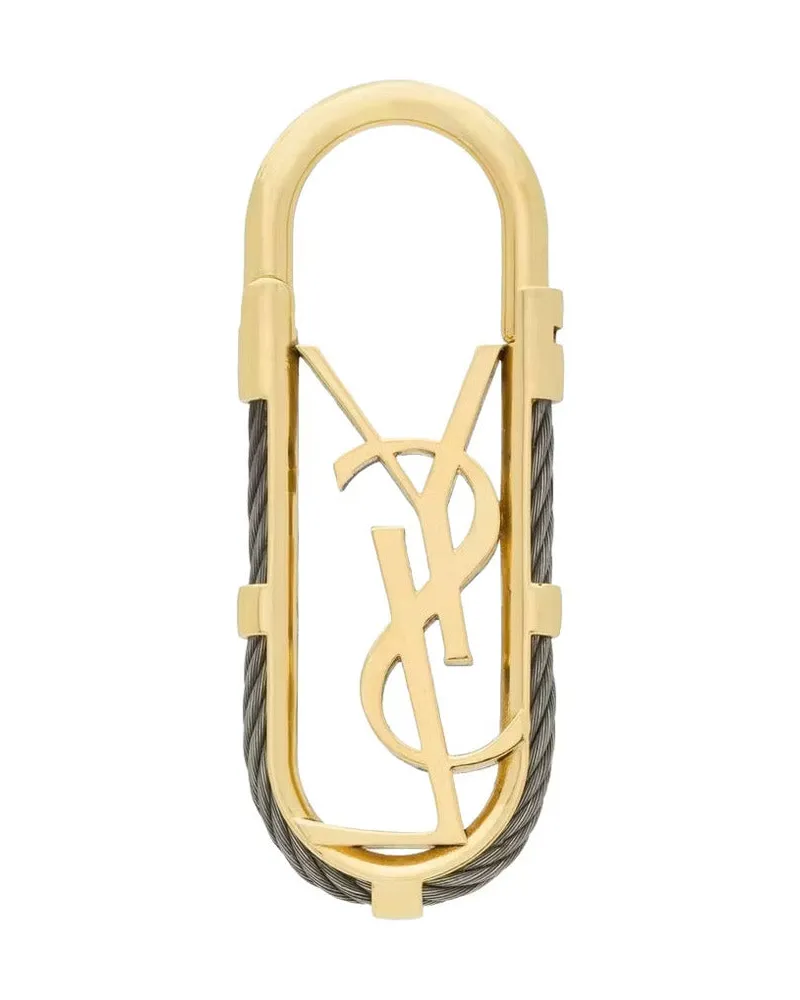 Saint Laurent YSL Logo Gold Metal Belt Buckle — Gold Gold