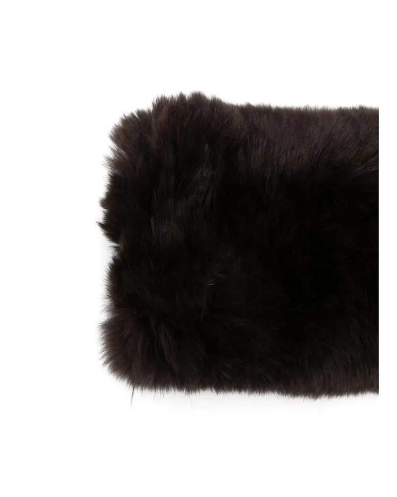Yves Salomon 23WAA100XXKREX Rex Rabbit Fur Winter Hat — Brown Brown