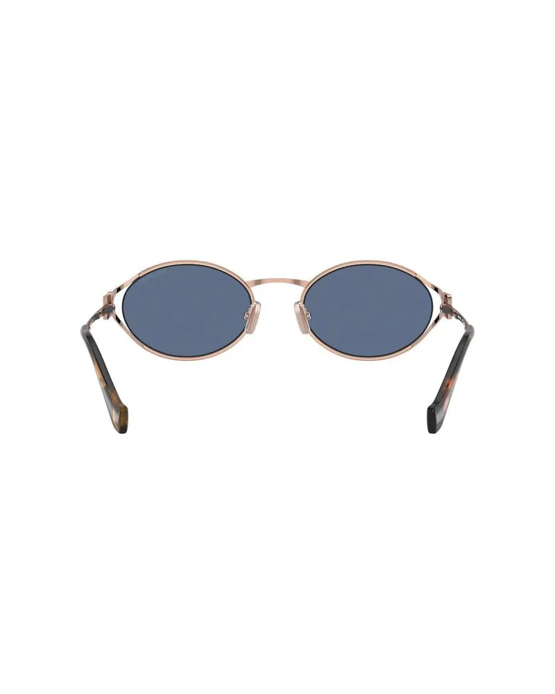 Miu Miu Women's Miu Sunglasses Blue-Gold Metal Blue