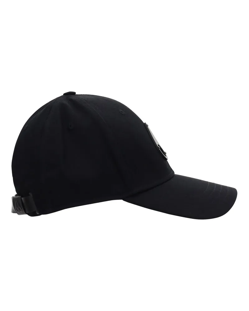 Moose Knuckles Men's Logo Icon Baseball Hat Blk-Blk Cotton E Hairbands Blk/blk Black