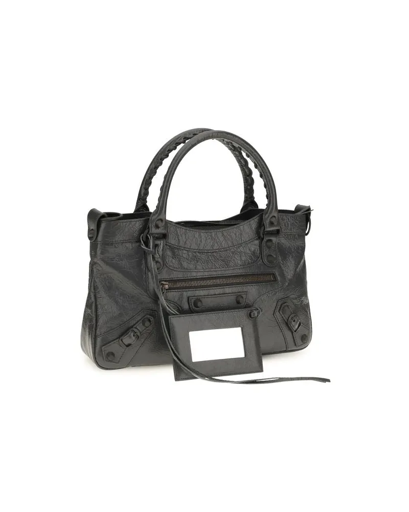 Balenciaga Lambskin Leather Shoulder Bag — Grey Grey