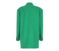 Women's Green Crepe Couture Oversize Blazer Anticgreen Giacche E Gilet Jacket