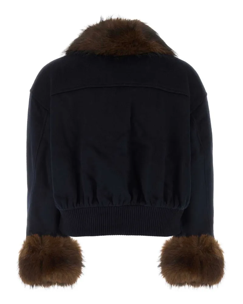 Self-Portrait Wool Jacket — Navy Navy