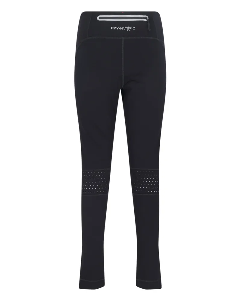 Moncler Women's Trousers Black Elastane Black