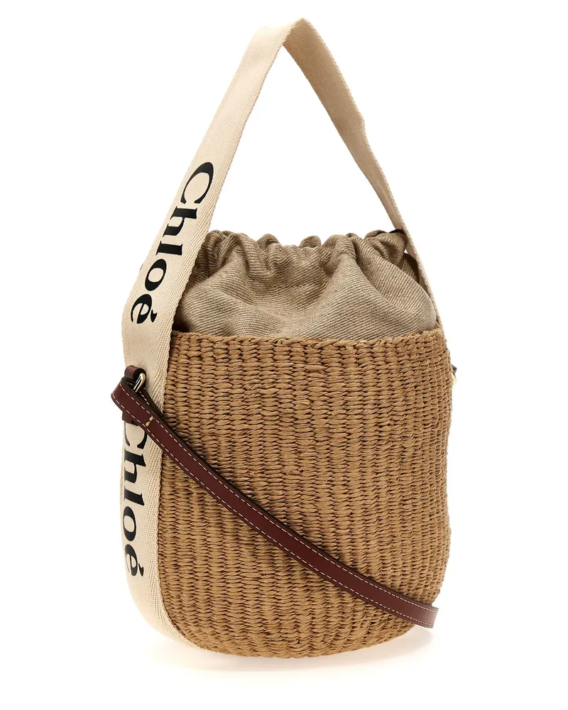 Chloé Woody Bucket Bag — Beige Beige