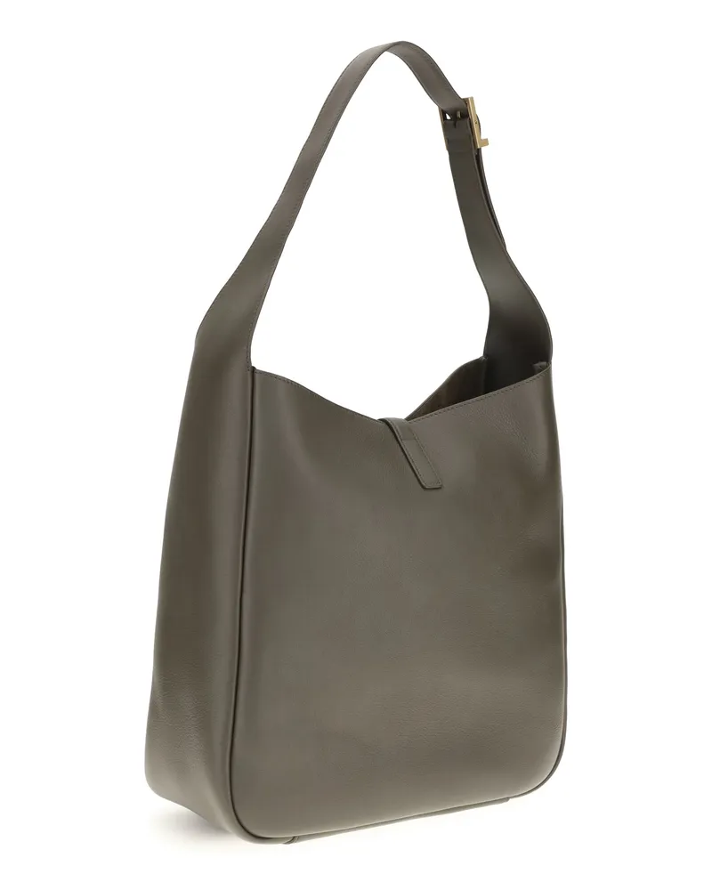 Saint Laurent Women's Shoulder Bag Le 5 À 7 Light Musk Calf Leather Gray