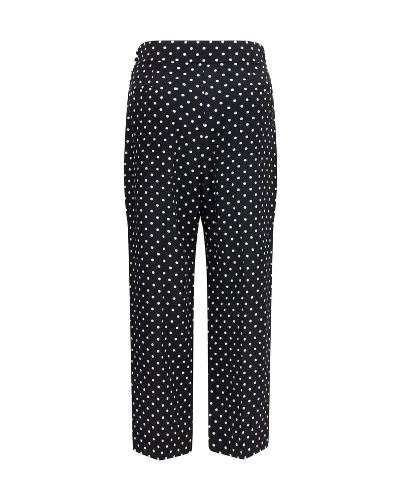 Valentino Garavani Women's Black Silk Cropped Pants Black