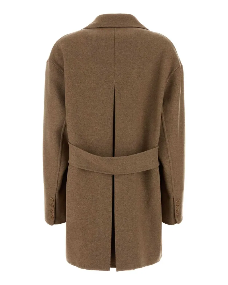 Ermanno Scervino Women's Monopetto Coat Beige Wool Nylon Beige