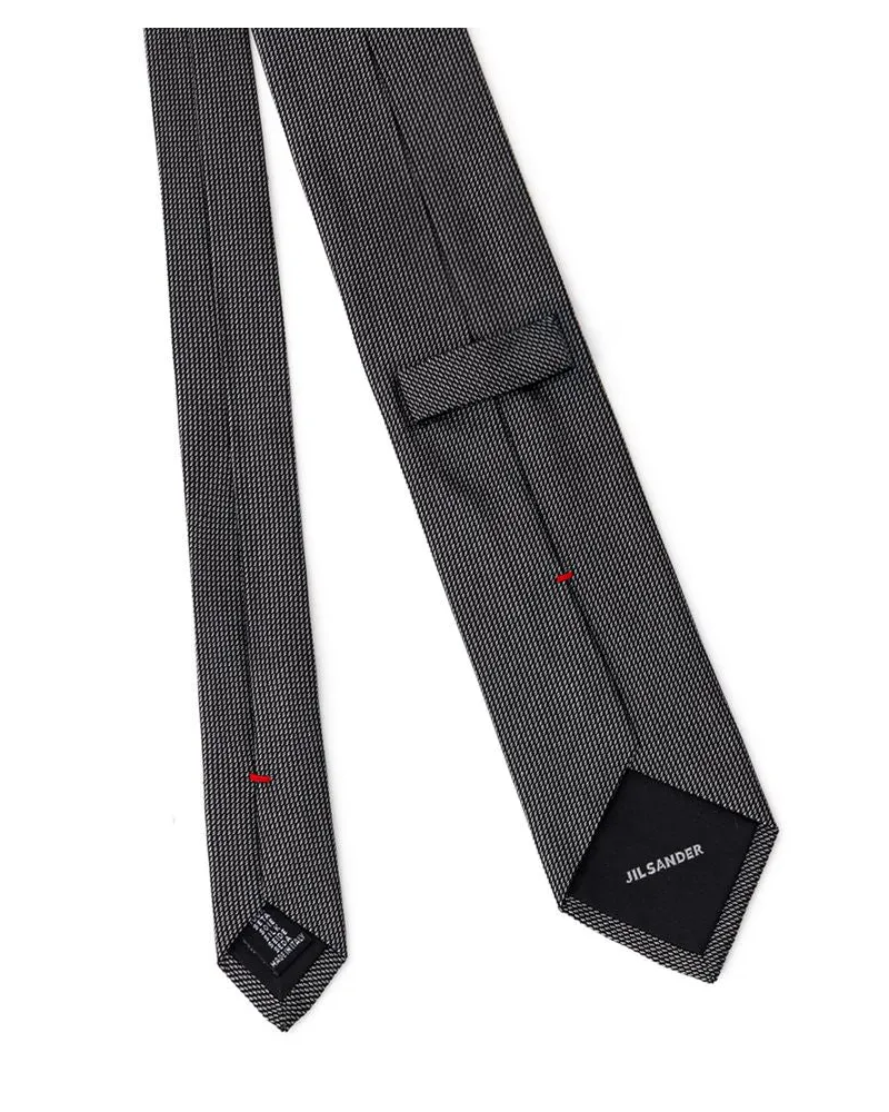 Jil Sander Men's Gray Silk Tie Gray