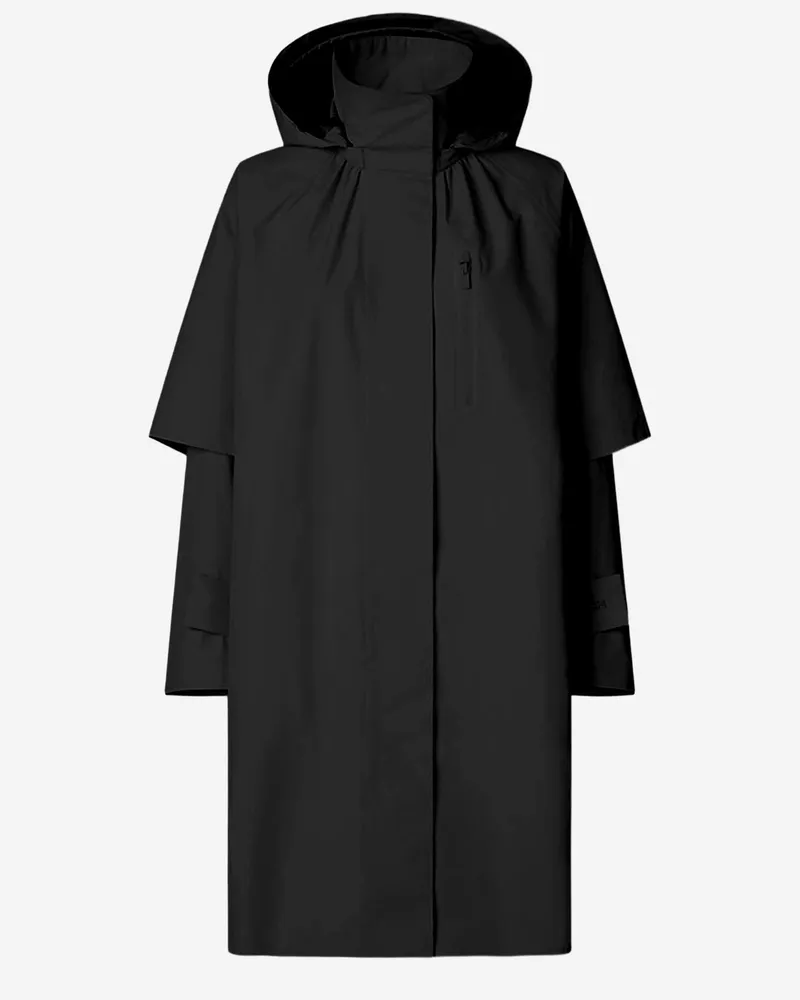 Save The Duck Women's Jacket Nylon With Hood Black Polyester Black