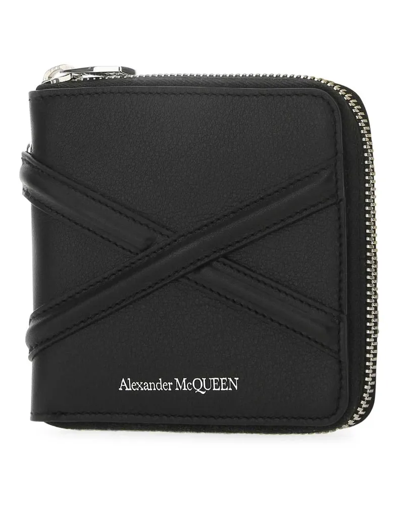 Alexander McQueen Men's Black Leather Wallet 1000 Exterior: Portafogli Black