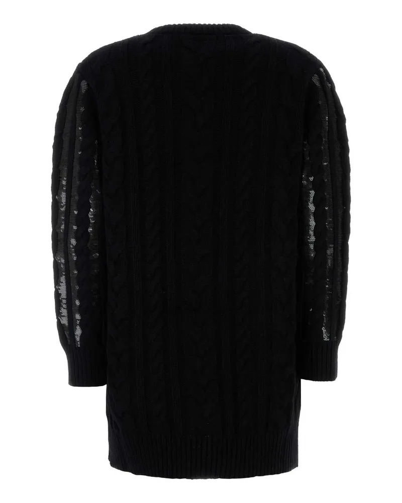 Max Mara Women's Black Wool Blend Mambo Sweater Dress Nero Exterior: Cashmere Maglieria Black