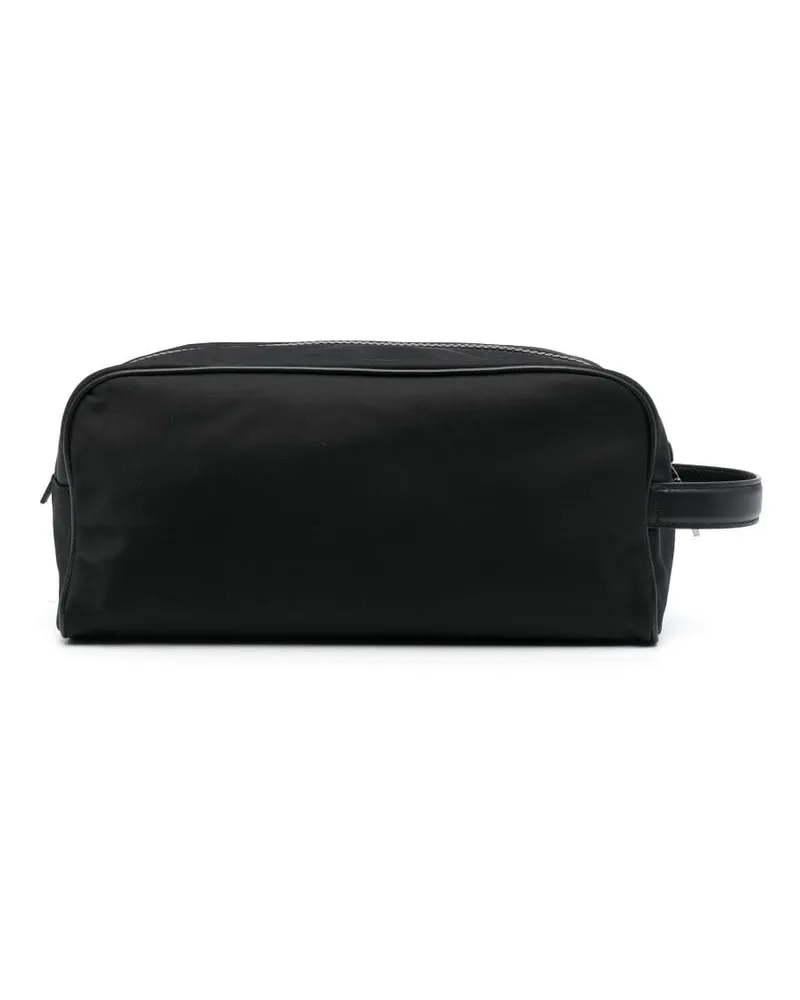 Dolce & Gabbana Logo-Print Nylon Wash Bag — Black Black