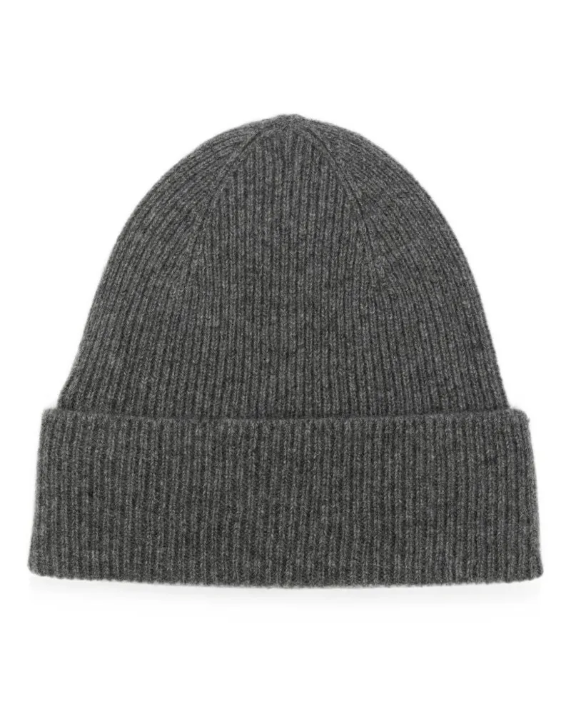 Tom Ford Cashmere Ribbed Knit Beanie — grey Grey