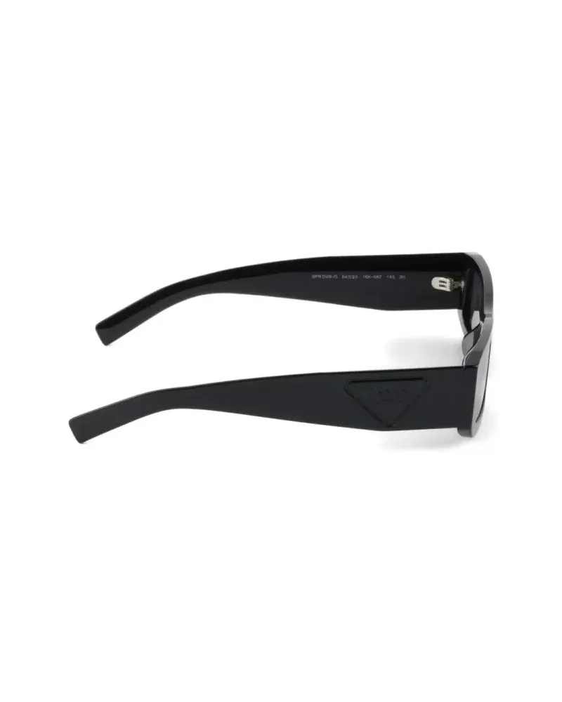 Prada SPRD09CD054E16K Rectangular Dark-Lens Sunglasses — Black Black
