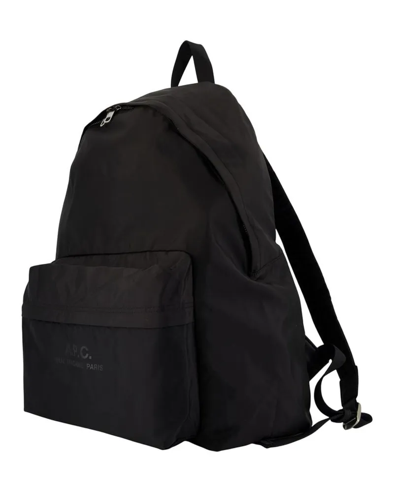 A.P.C. Men's Backstage Backpack -  Nylon Black Bags Backpacks Black