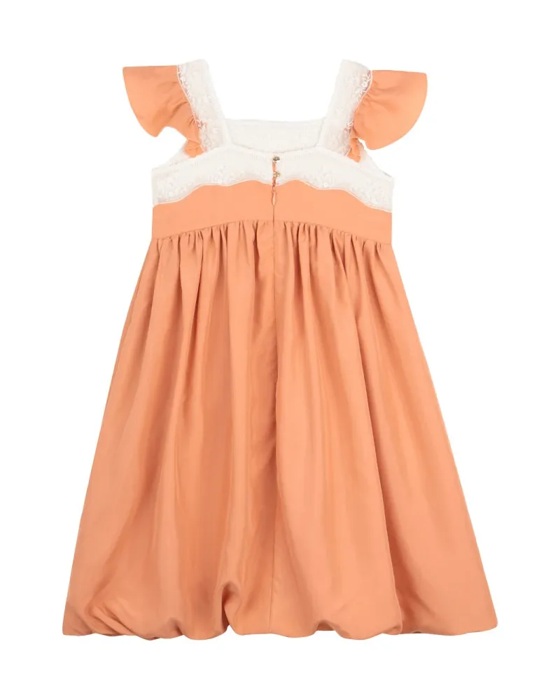 Chloé Silk Lace Dress — Pink Pink