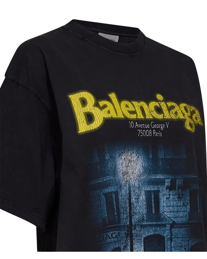 Balenciaga The Address T-Shirt — Black Black