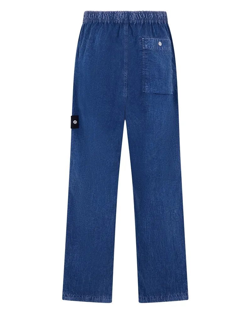 Stone Island Men's Technical-Fabric Trousers, Blue Polyamide Blue