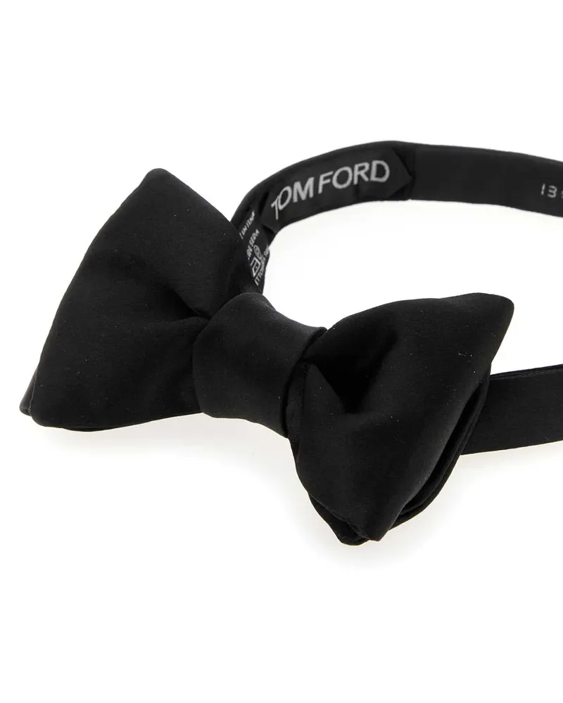 Tom Ford Men's Satin Bowtie Black Fabric: Silk Mulberry Cappelli Hat Black
