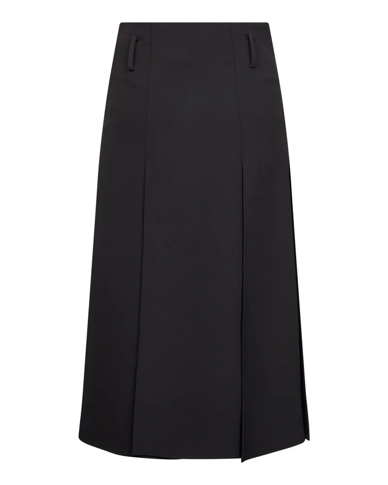 Blanca Women's Black Jersey Paneled Midi Skirt Polyester Black