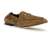 GG Embossed Suede Loafer — Brown