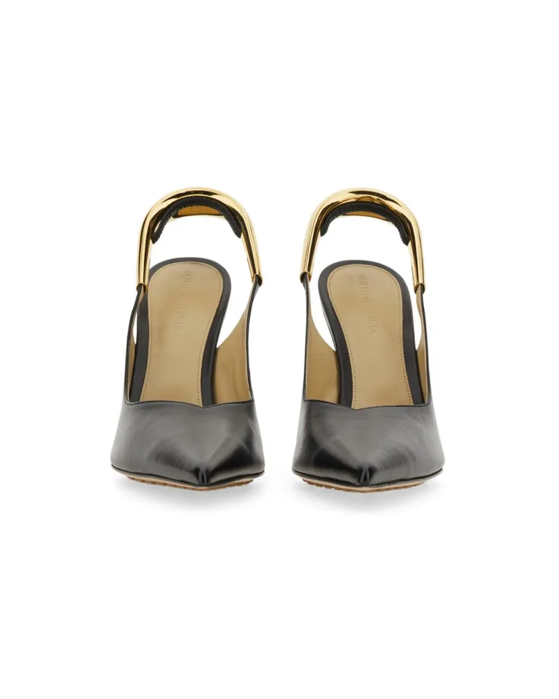 Bottega Veneta Pointed Slingback Heel — Black Black