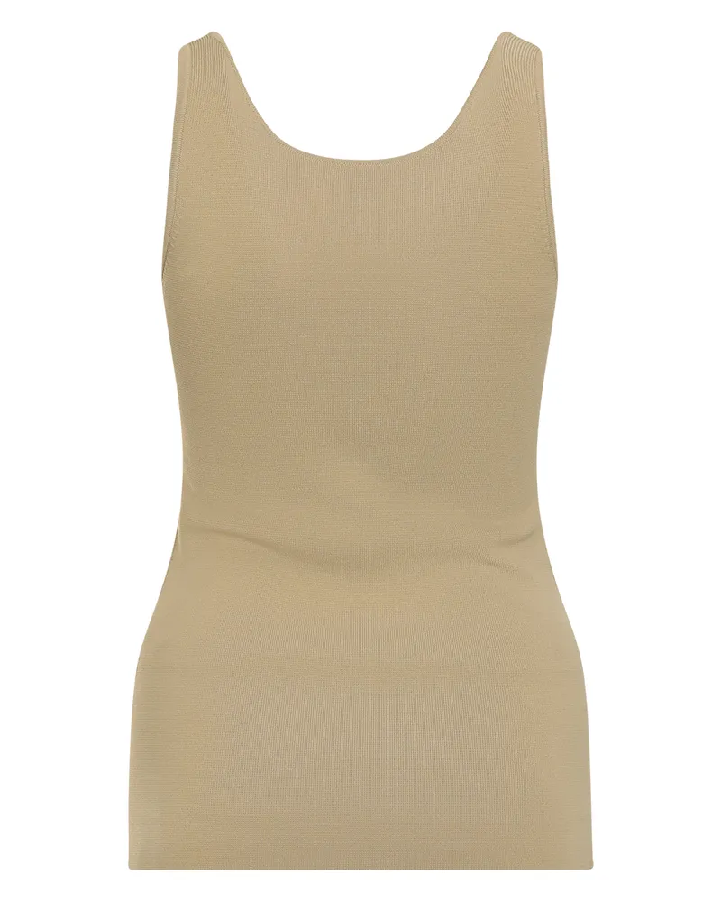 Totême Women's Sand Tank Top With Side Slits Polyamide Vests & Tops Beige