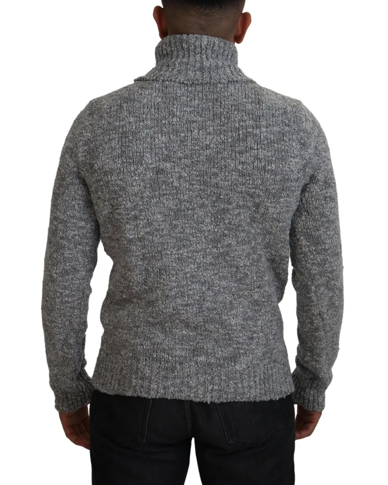 Dolce & Gabbana Men Wool Knit Turtleneck Gray Gray