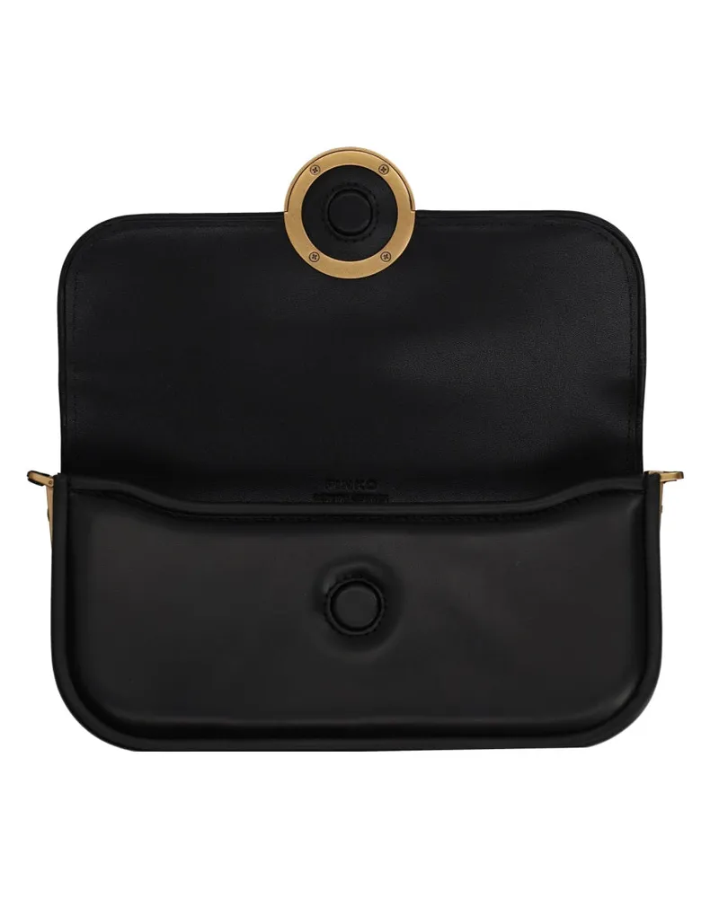 Pinko Women's Small Love Bag Black Leather Shoulder Black