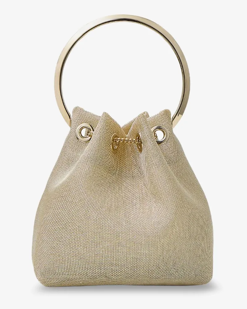 Jimmy Choo Women's Bucket Bag Bon Gold Polyester Gold
