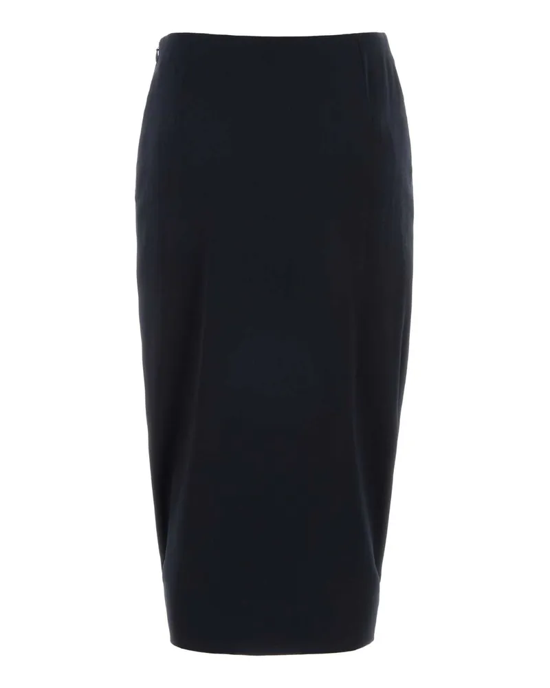 Valentino Garavani Women's Midnight Blue Stretch Crepe Skirt Navydenim Gonne Navy