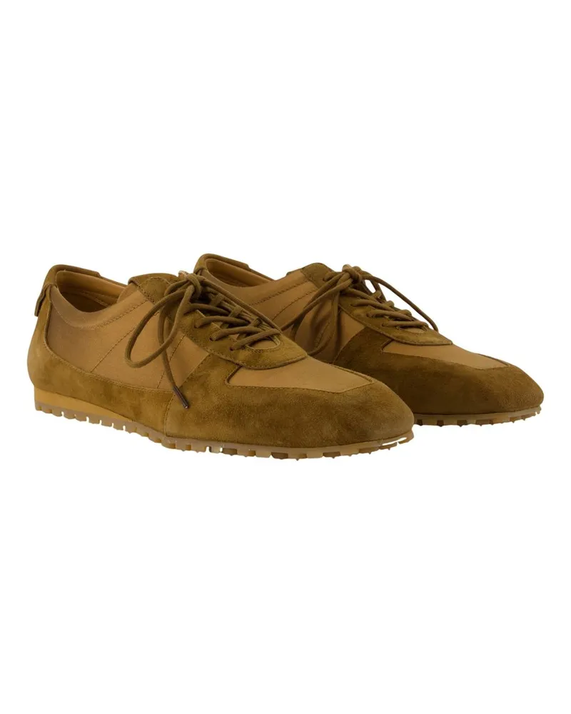 aeyde Women's Uma Sneakers -  Leather Brown Calfskin Shoes Brown