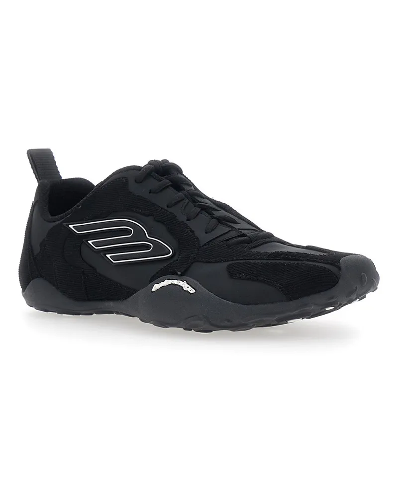 Balenciaga Men's Sneakers Monday Ultra Black Polyester Trainers Black