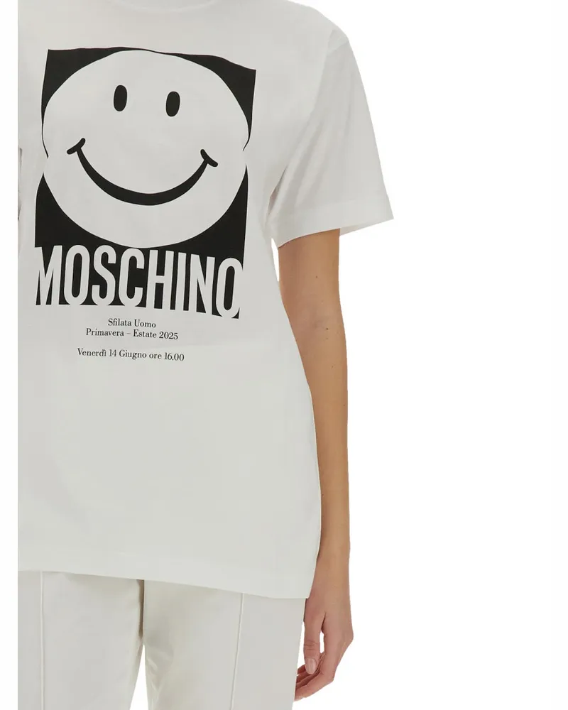 Moschino Printed Cotton T-Shirt — White White