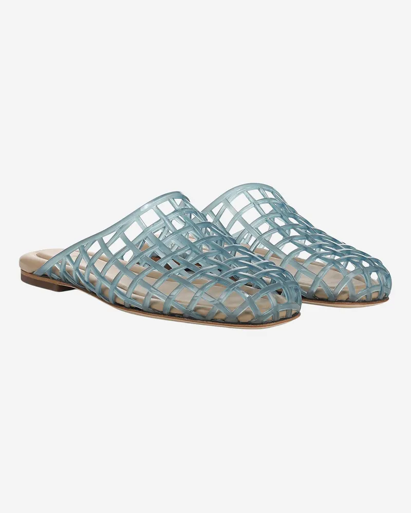 Vince Women's Sandals Barcelona Jelly Light Blue Polyurethane Slippers Flat Shoes Blue