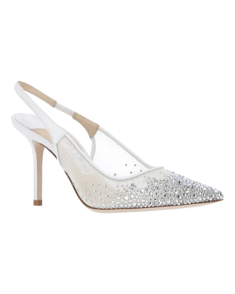 Jimmy Choo Women's With Heel White Outer: Textile High Shoes White