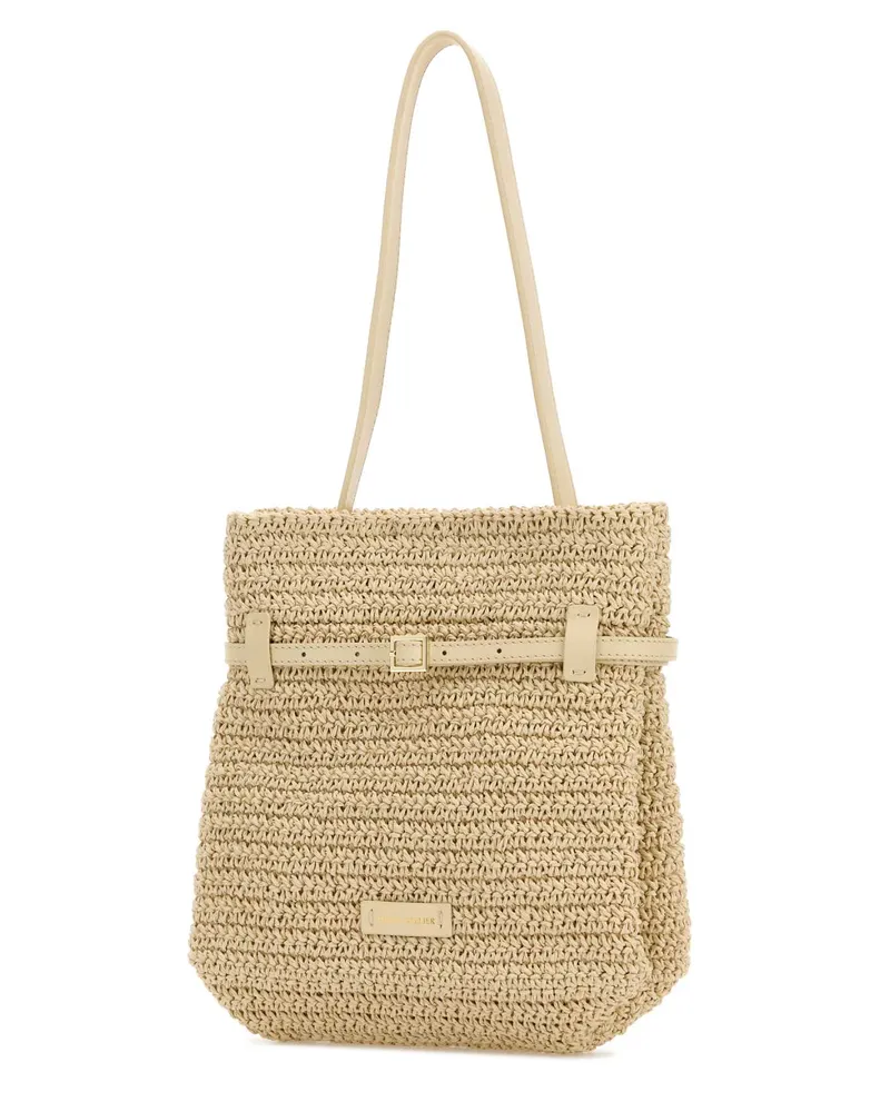 Manu Atelier Women's Raffia Mini Tote Du Jour Shoulder Bag Ecruvanilla Borse A Mano Beige