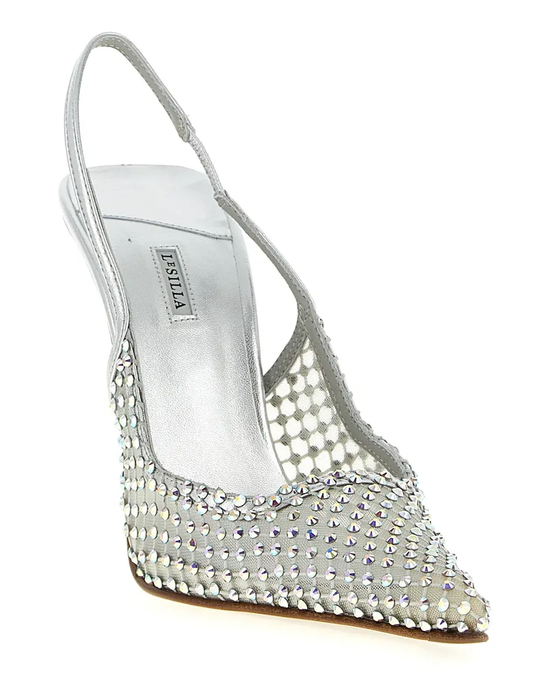 Le Silla Gilda Slingback Heel — Silver Silver