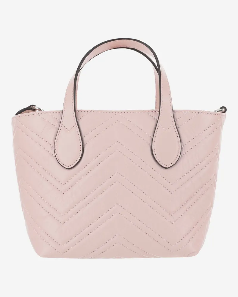 Gucci Bamboo 1947 Nappa Leather Top Handle Bag — Pink Pink