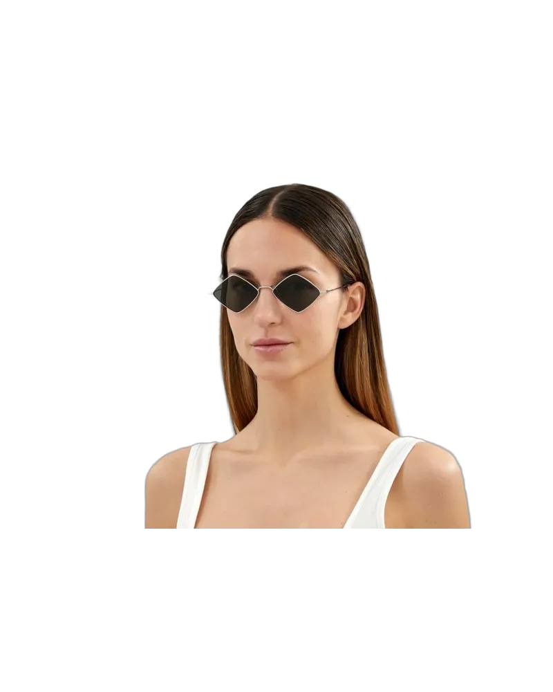 Saint Laurent Women's Sunglasses Silver-Grey Metal Silver