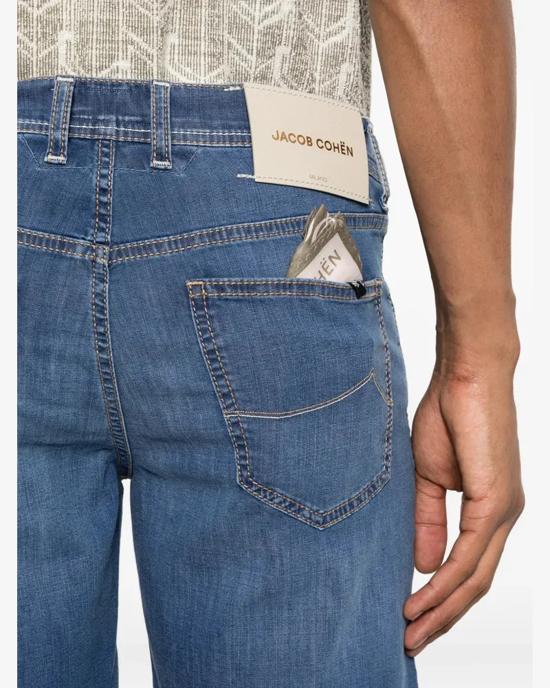 Jacob Cohën Men's Logo-Patch Shorts Ss26 M Blue