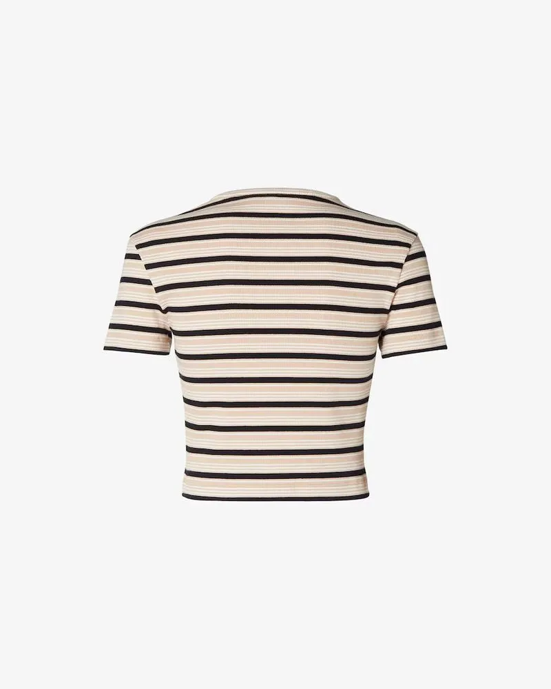 Fendi Striped T-Shirt — Cream Cream