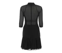 Women Dress Black Viscose Nylon Polyester