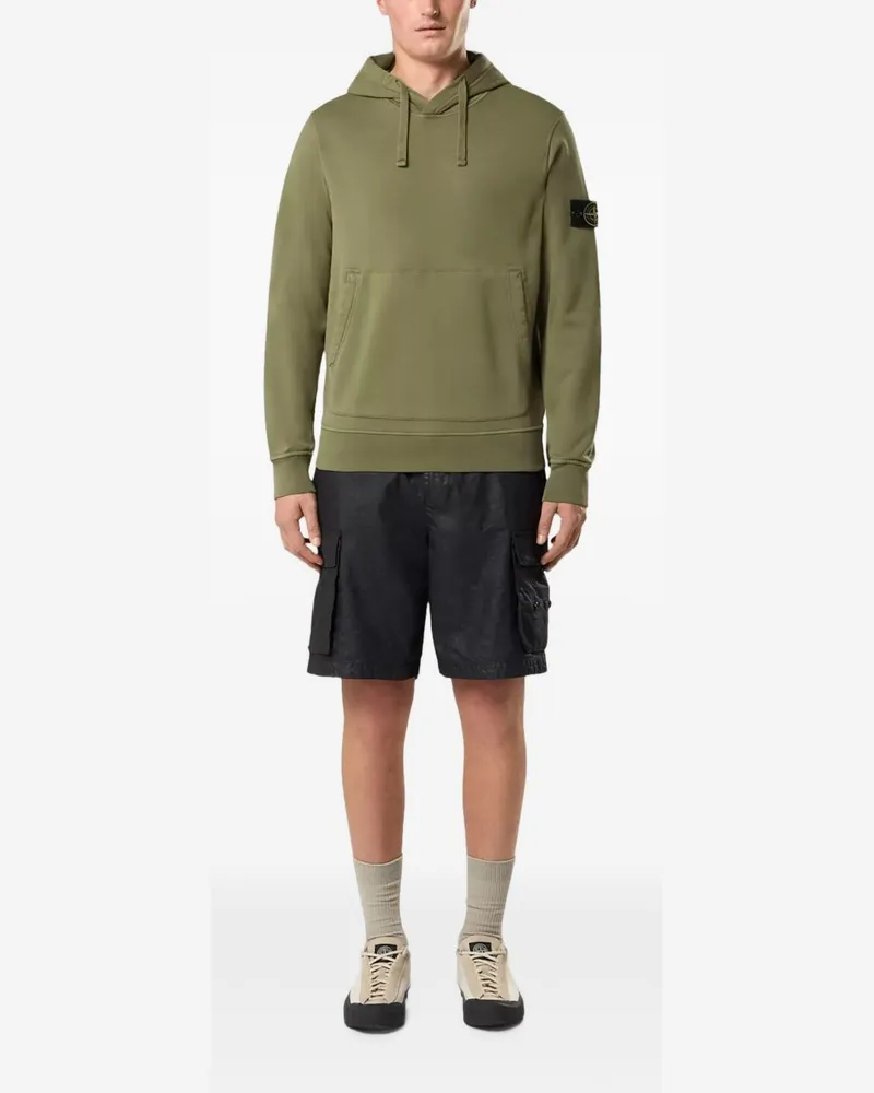 Stone Island Men's Hooded Sweatshirt Green Organic Cotton Sweatshirts Sweater Green