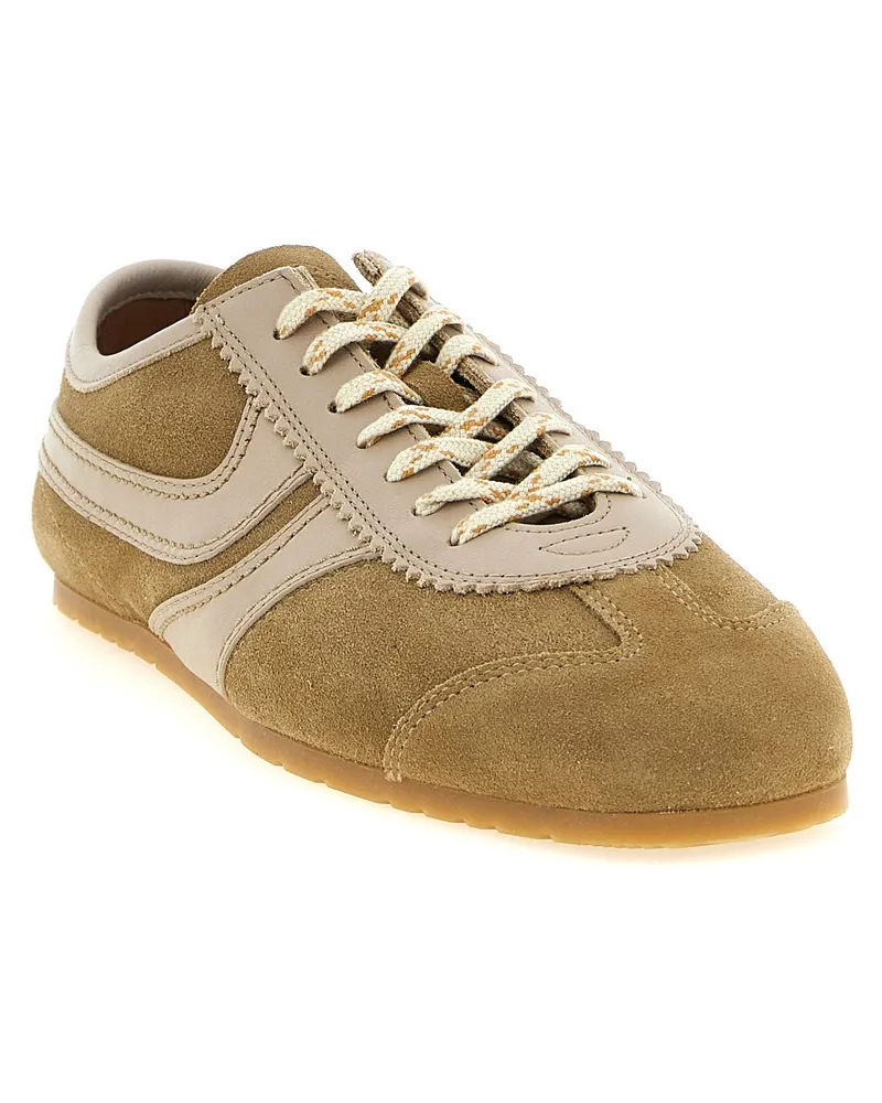 Dries van Noten Women's Beige Calfskin Sneakers Beige